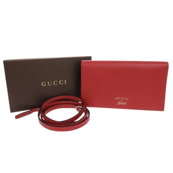 GUCCI Red Leather Wallet - Picture 3 of 11
